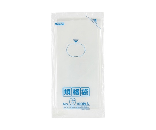 ジャパックス LD規格袋 0.03mm厚 No.6 LLDPE 透明 0.03mm 1ケース(100枚×160冊入) K-06 1ケース(ご注文単位1ケース)【直送品】