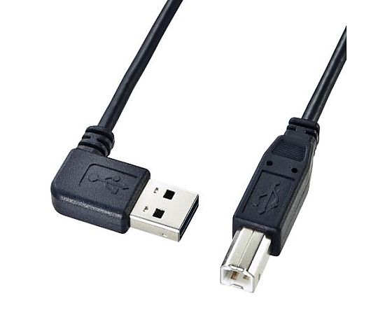 アズワン 2.0m 両面挿せるUSBケーブル(A-B/2.0対応/L型) EA764AJ-108 1個(ご注文単位1個)【直送品】
