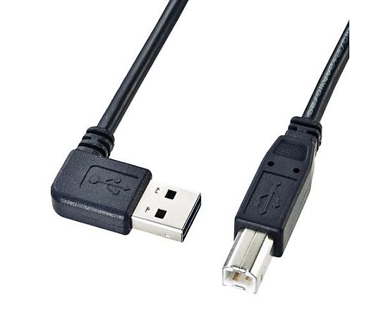 アズワン 3.0m 両面挿せるUSBケーブル(A-B/2.0対応/L型) EA764AJ-109 1個(ご注文単位1個)【直送品】