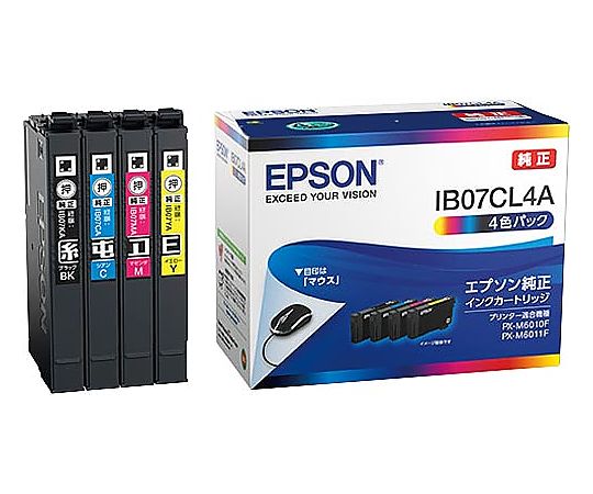 エプソン 純正インクカートリッジ 4色P 1パック(4個入) IB07CL4A 1パック(ご注文単位1パック)【直送品】