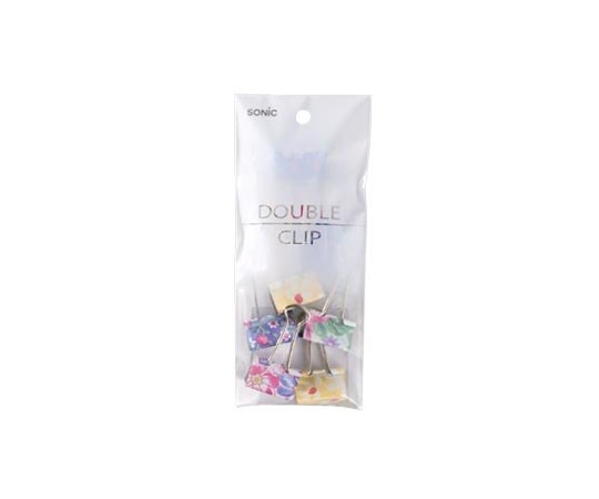 ソニック ダブルクリップ 花柄 中 10個入 GP-471 1袋(ご注文単位1袋)【直送品】