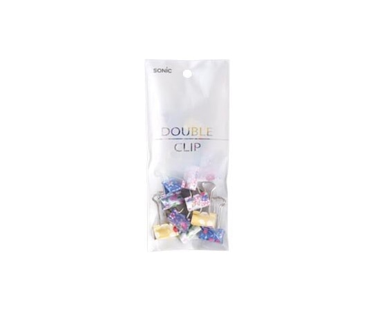 ソニック ダブルクリップ 花柄 小 15個入 GP-472 1袋(ご注文単位1袋)【直送品】