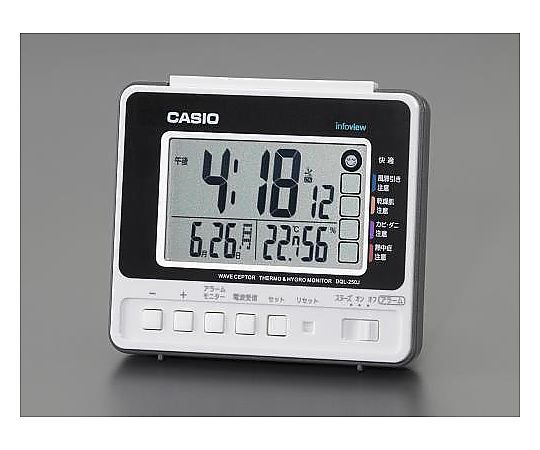 エスコ 93×51×83mm [電波]置時計(デジタル) EA798CA-124 1個(ご注文単位1個)【直送品】