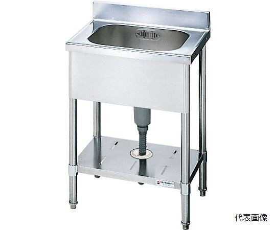 LIXIL(sunwave) 一槽流し台 S-1SN型 バックガード付き 60×80cm S-1SN060A-0B80 1個(ご注文単位1個)【直送品】