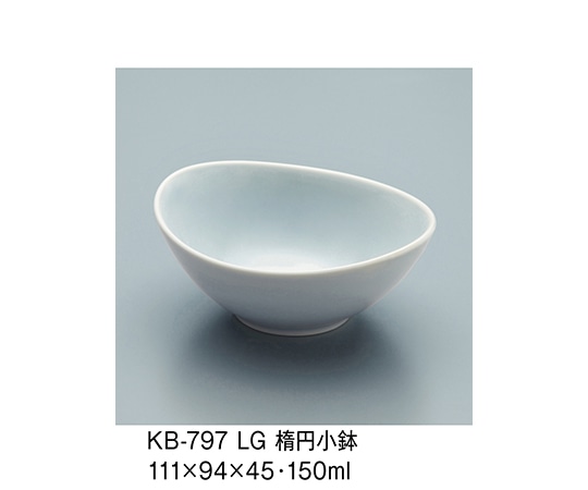 三信化工 楕円小鉢 青磁 KB-797_LG 1個(ご注文単位1個)【直送品】