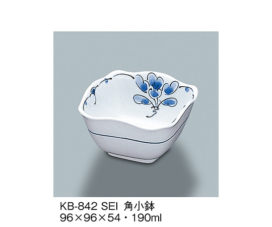 三信化工 角小鉢 青風 KB-842_SEI 1個(ご注文単位1個)【直送品】