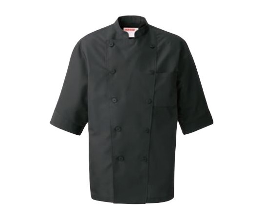 KAZEN 兼用コックシャツ 黒 LL 421-75 LL 1枚(ご注文単位1枚)【直送品】