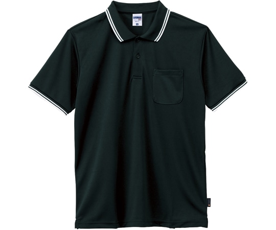 ボンマックス ライン入りベーシックドライポロシャツ(ポリジン加工) ブラック GM MS3121-16 GM 1枚（ご注文単位1枚）【直送品】