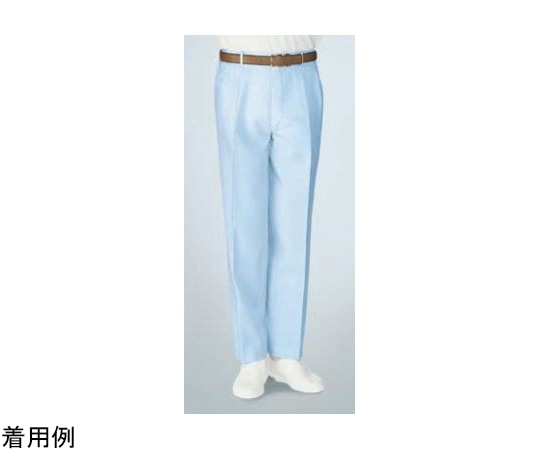 KAZEN 男子パンツ サックス 3L 437-91 3L 1枚(ご注文単位1枚)【直送品】