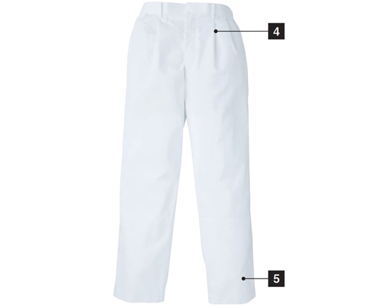 KAZEN メンズスラックス 白 4L 438-20 4L 1枚(ご注文単位1枚)【直送品】