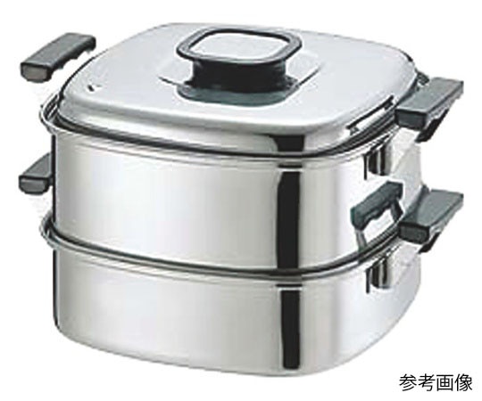 アズワン PE 18-0角蒸器 2段 22cm 220x220  1個（ご注文単位1個）【直送品】