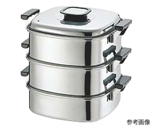 アズワン PE 18-0角蒸器 3段29cm 290x290 1個(ご注文単位1個)【直送品】