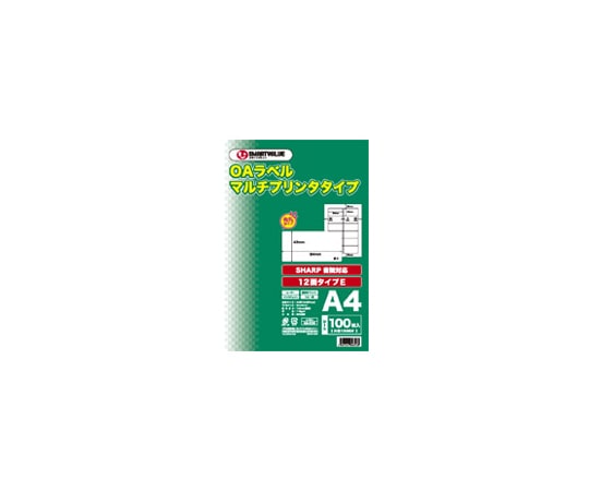 スマートバリュー OAマルチラベルE 12面 100枚 A130J 1冊(ご注文単位1冊)【直送品】