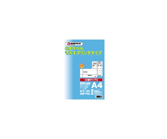 スマートバリュー OAマルチラベルC 12面 100枚×5冊 A237J-5 1箱(ご注文単位1箱)【直送品】