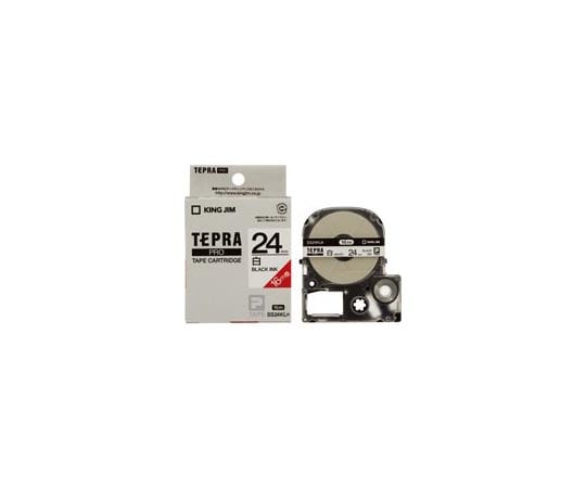 キングジム テプラPROテープ 白に黒字 24mm 5個 SS24KL-5P 1箱(ご注文単位1箱)【直送品】