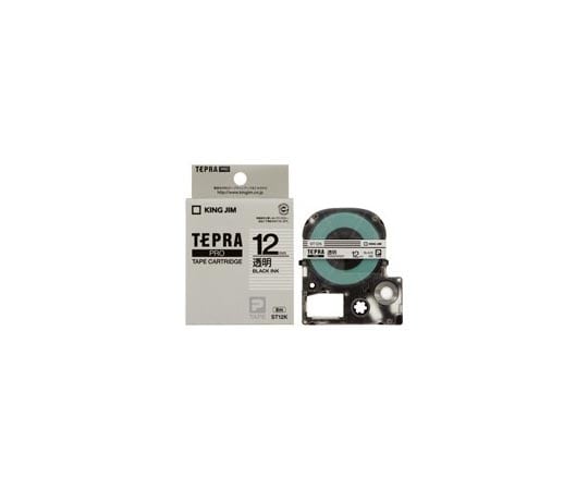 キングジム PROテープ 透明に黒字 12mm 20個 ST12K-20P 1セット(ご注文単位1セット)【直送品】