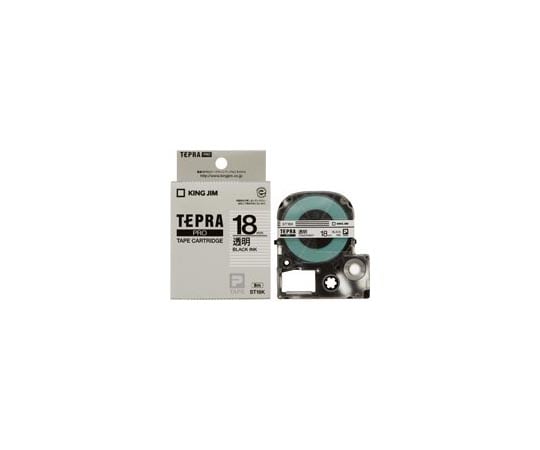 キングジム PROテープ 透明に黒字 18mm 20個 ST18K-20P 1セット(ご注文単位1セット)【直送品】