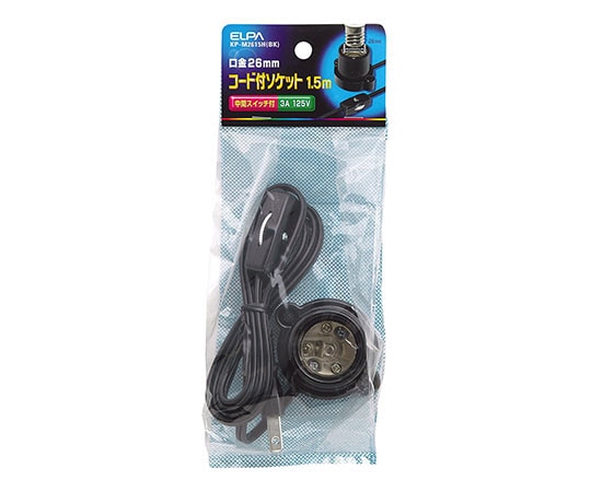 ELPA コード付ソケット KP-M2615H(BK) 1個(ご注文単位1個)【直送品】