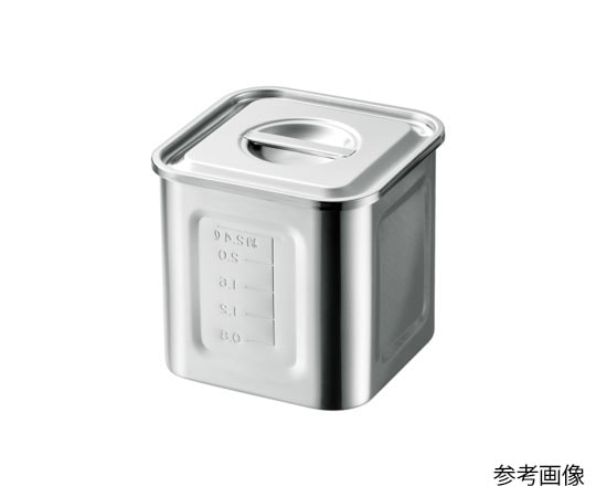赤川器物製作所 AG 18-8目盛付角キッチンポット 15cm(3.1L) 12150 1個（ご注文単位1個）【直送品】