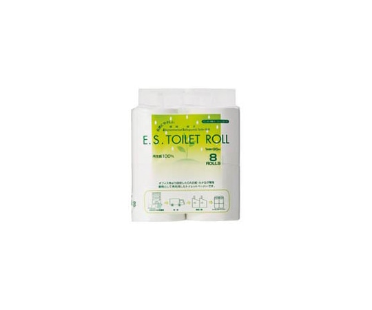 太洋紙業 ESトイレットロール 90m巻 8ロール×12パック  1箱(ご注文単位1箱)【直送品】