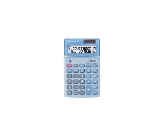 スマートバリュー 中型電卓 ブルー K041J 1個(ご注文単位1個)【直送品】