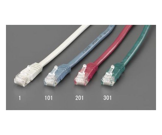 エスコ 1m LANケーブル(カテゴリー5e準拠)(グリーン) EA764B-201 1個(ご注文単位1個)【直送品】