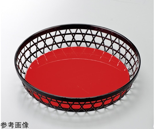 福井クラフト ABS8寸 竹丸カゴ 総黒内朱 51301280 1個（ご注文単位1個）【直送品】
