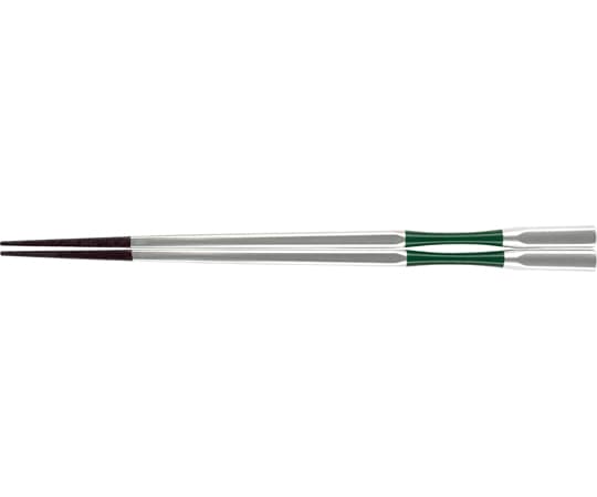 福井クラフト 225 杵型多久島箸 メタルシルバーG帯先茶乾漆 60003280 1個(ご注文単位1個)【直送品】