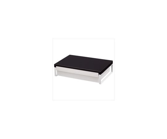 LIHITLAB 机上台 390mm 引出付 黒 A-7341-24 1個(ご注文単位1個)【直送品】