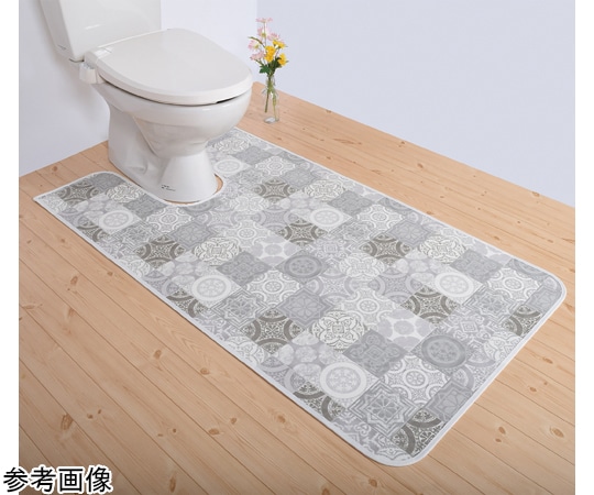 三愛繊維 拭けるマットシリーズ アンティグロ トイレマット グレー 800×1150mm 1枚(ご注文単位1枚)【直送品】