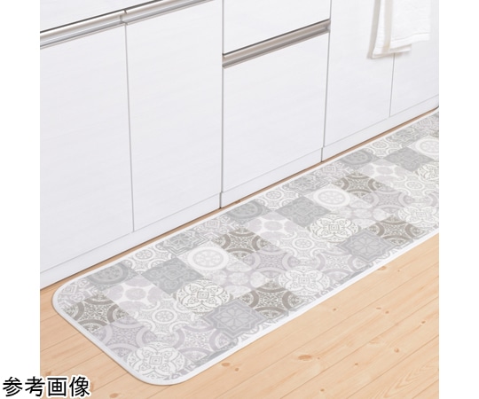 三愛繊維 拭けるマットシリーズ アンティグロ キッチンマット グレー 450×2400mm 1枚(ご注文単位1枚)【直送品】