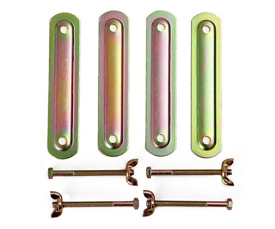 ケイ・ジー・ワイ工業 ポスト用取り付け金具 120mm×ビスピッチ90mm×25mm  1セット（ご注文単位1セット）【直送品】