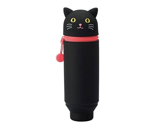 LIHITLAB SMART FIT PuniLabo(プニラボ) スタンドペンケース BIGサイズ(クロネコ) A7714-3 1個(ご注文単位1個)【直送品】