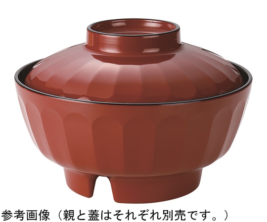 福井クラフト 菊割丼 親(小)朱内黒塗 φ145mm 50022670 1個（ご注文単位1個）【直送品】