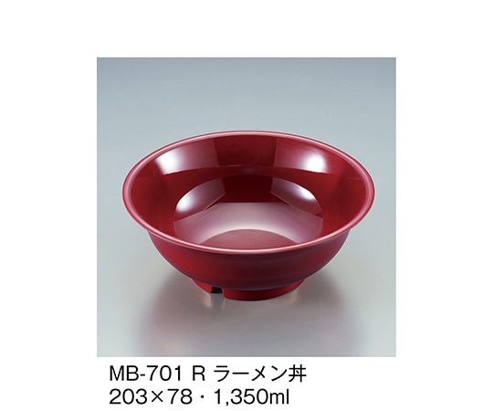 三信化工 ラーメン丼 赤 MB-701_R 1個(ご注文単位1個)【直送品】