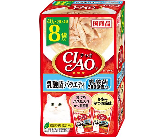 いなばペットフード チャオパウチ 乳酸菌バラエティ 8袋入り IC-387 1箱（ご注文単位1箱）【直送品】