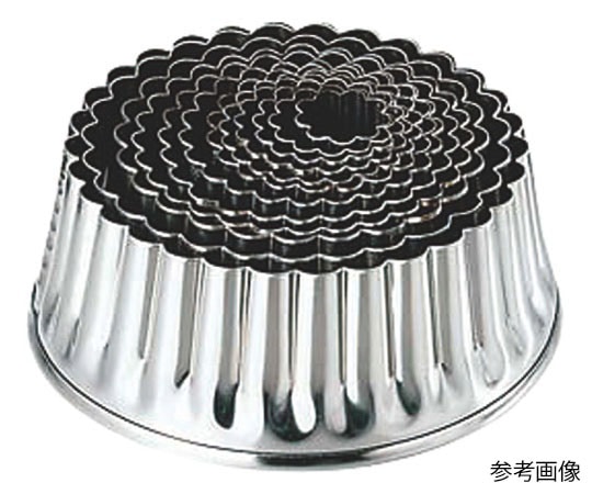 アズワン 18-8パテ抜 菊 No.10 80mm  1個（ご注文単位1個）【直送品】