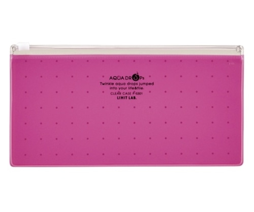 LIHITLAB AQUA DROPs クリヤーケース 赤 F-5301-3 1枚(ご注文単位1枚)【直送品】
