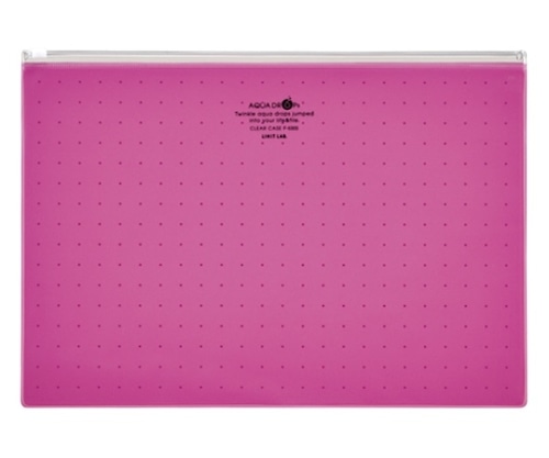 LIHITLAB AQUA DROPs クリヤーケース 赤 F-5303-3 1枚(ご注文単位1枚)【直送品】