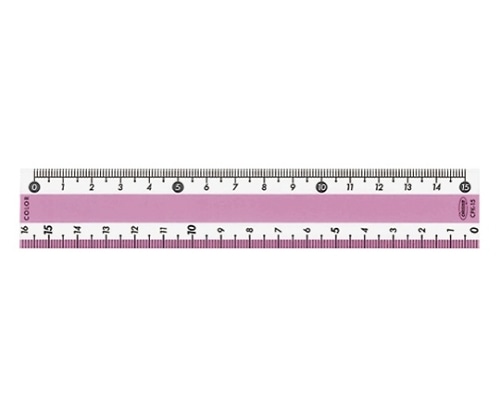 共栄プラスチック カラー直線定規 目盛:15cm ピンク CPK-15-P 1個(ご注文単位1個)【直送品】