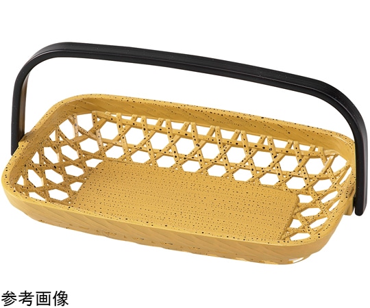 福井クラフト 6.5寸 長角手提カゴ ゴマ竹 55203815 1個（ご注文単位1個）【直送品】