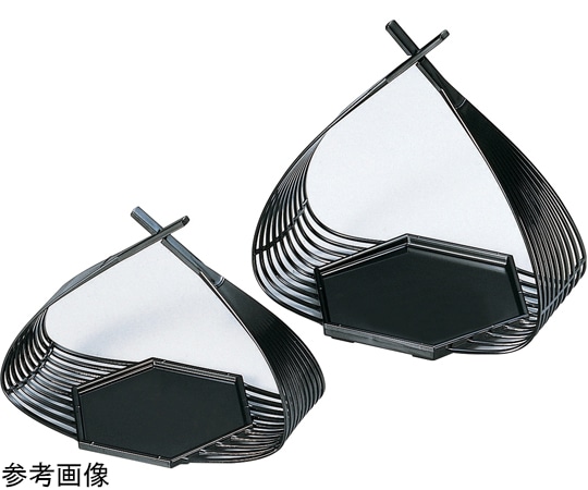 福井クラフト 六角篭盛器(大)黒155 55005840 1個（ご注文単位1個）【直送品】