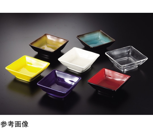 福井クラフト 95陶器調角小鉢 黒内朱 30003080 1個（ご注文単位1個）【直送品】