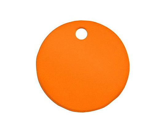 アズワン 32mm    タグブランク(アルマイトアルミ 丸/オレンジ/5枚) EA591HG-82A 1袋(ご注文単位1袋)【直送品】