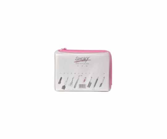 LIHITLAB クリヤーケース B6S マチ付 桃 F-271 1枚(ご注文単位1枚)【直送品】
