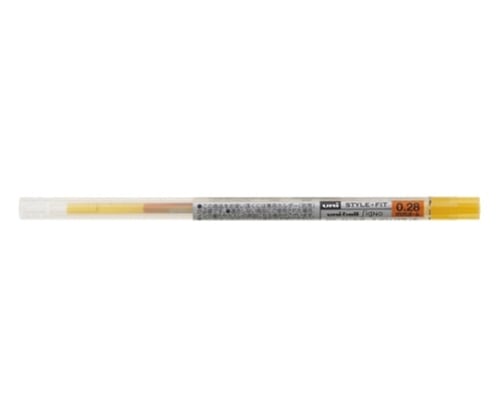 三菱鉛筆 スタイルフィット ゲルインクボールペン リフィル 0.28mm ゴールデンイエロー UMR-109-28.69 1本(ご注文単位1本)【直送品】