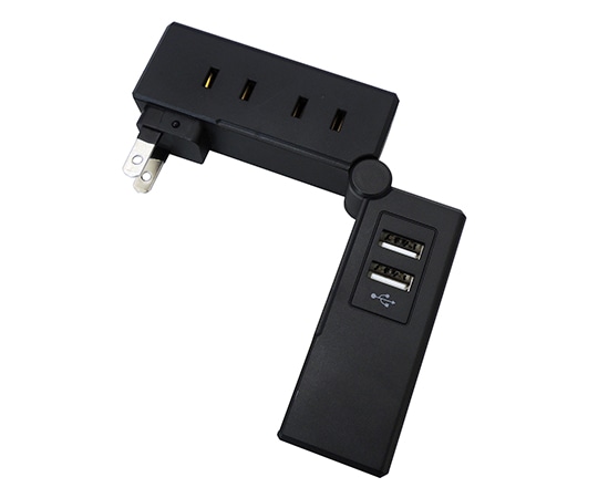 トップランド USB付き電源タップ 4個口+USB 2ポート ブラック TPM100-BK 1個(ご注文単位1個)【直送品】