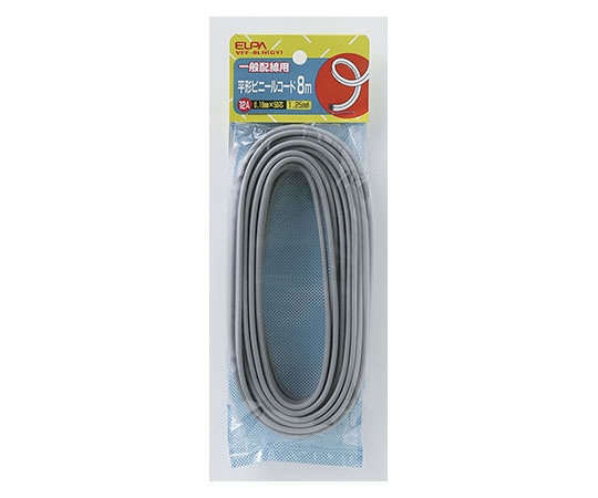 ELPA 1.25コード8m グレー VFF-8LH(GY) 1個(ご注文単位1個)【直送品】
