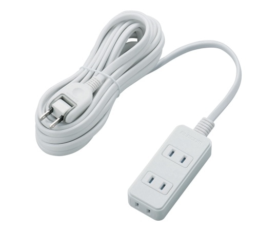 エレコム 電源タップ(雷ガード・ほこりシャッター) T-KST02-22350WH 1個(ご注文単位1個)【直送品】