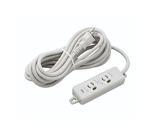 エスコ AC125V/15Ax 5m タップ(2口・抜け止・アース付) EA815GK-25 1個(ご注文単位1個)【直送品】